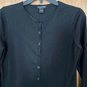EUC August Silk Black Silk Blend Cardigan Size L